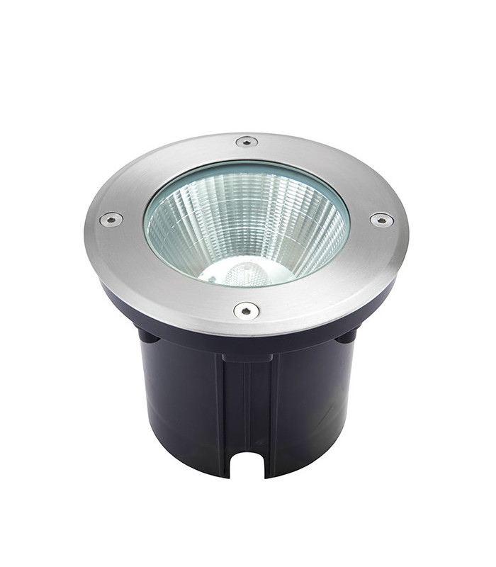 Integrated LED 1 Light Outdoor Recessed Light Brushed Stainless Steel, Glass IP67