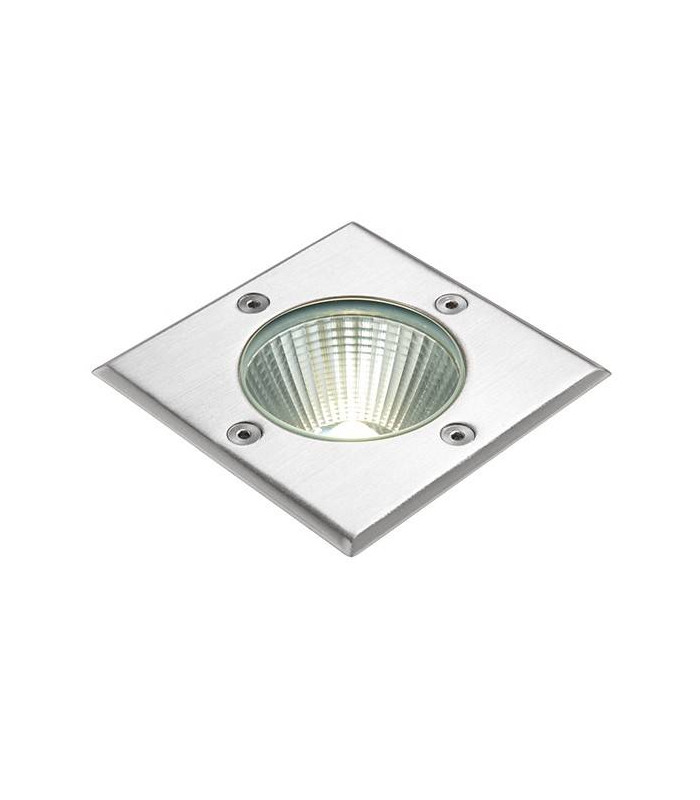 Integrated LED 1 Light Outdoor Recessed Light Brushed Stainless Steel, Glass IP67