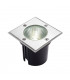 Integrated LED 1 Light Outdoor Recessed Light Brushed Stainless Steel, Glass IP67