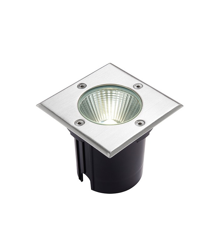 Integrated LED 1 Light Outdoor Recessed Light Brushed Stainless Steel, Glass IP67