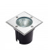 Integrated LED 1 Light Outdoor Recessed Light Brushed Stainless Steel, Glass IP67