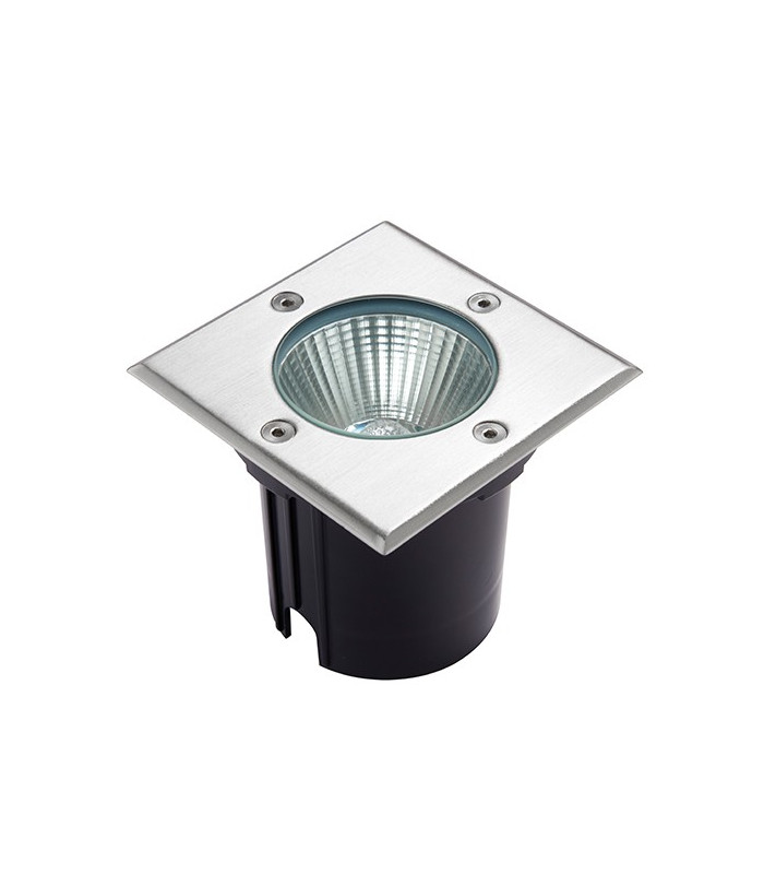 Integrated LED 1 Light Outdoor Recessed Light Brushed Stainless Steel, Glass IP67