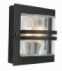 1 Light Outdoor Flush Wall Light Black IP65, E27