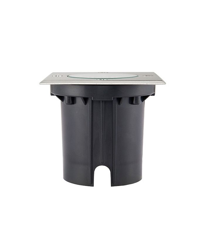 Integrated LED 1 Light Outdoor Recessed Light Brushed Stainless Steel, Glass IP67