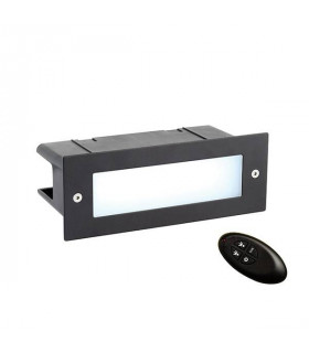 Integrated LED RGB 1 Light Outdoor Recessed Light Textured Black, Frosted IP44