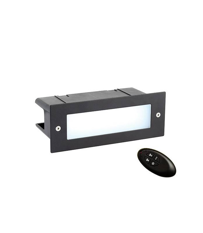Integrated LED RGB 1 Light Outdoor Recessed Light Textured Black, Frosted IP44