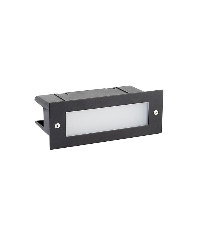 Integrated LED RGB 1 Light Outdoor Recessed Light Textured Black, Frosted IP44