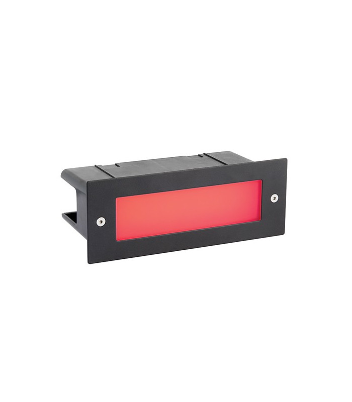 Integrated LED RGB 1 Light Outdoor Recessed Light Textured Black, Frosted IP44
