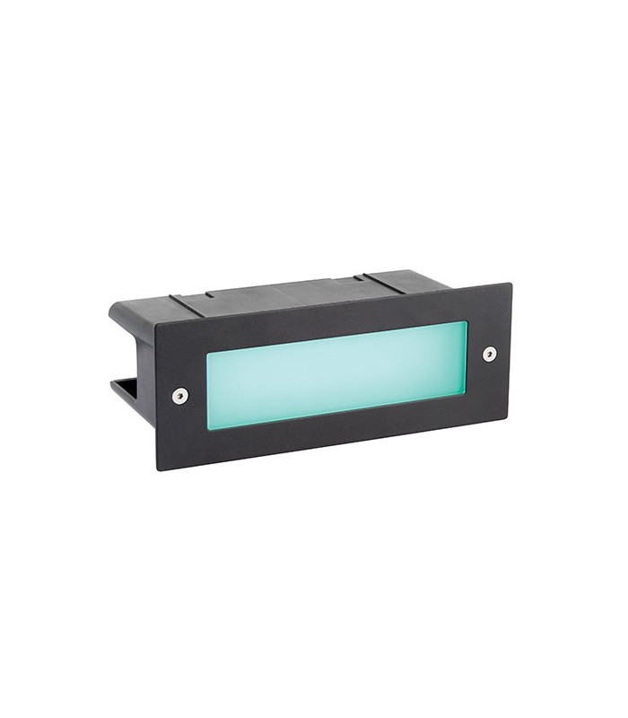 Integrated LED RGB 1 Light Outdoor Recessed Light Textured Black, Frosted IP44