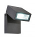 Integrated LED 1 Light Outdoor Wall Light Textured Dark Matt Anthracite, Glass IP44