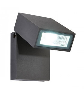 Integrated LED 1 Light Outdoor Wall Light Textured Dark Matt Anthracite, Glass IP44