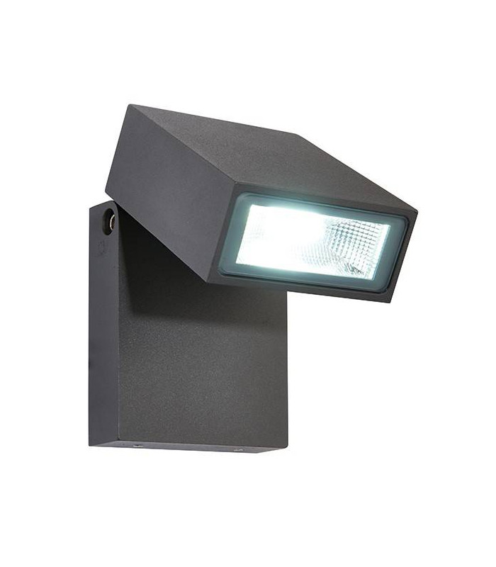 Integrated LED 1 Light Outdoor Wall Light Textured Dark Matt Anthracite, Glass IP44