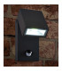 Integrated LED PIR 1 Light Outdoor Wall Light Textured Dark Matt Anthracite, Glass IP44