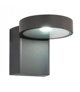 Integrated LED 1 Light Outdoor Wall Light Textured Dark Matt Anthracite, Glass IP44