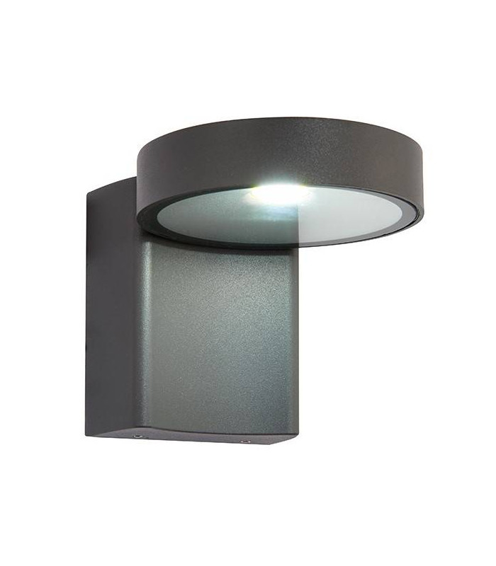Integrated LED 1 Light Outdoor Wall Light Textured Dark Matt Anthracite, Glass IP44