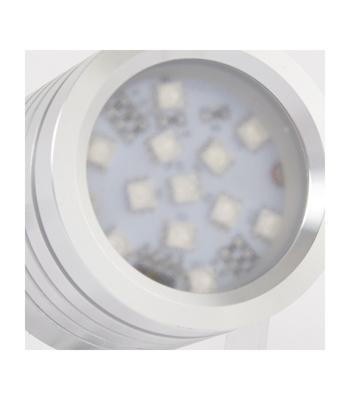 Integrated LED RGB 1 Light Outdoor Spike Light Silver Anodised, Abs Plastic IP65