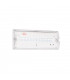 Integrated LED 1 Light Outdoor Wall Light Prismatic, Gloss White IP65