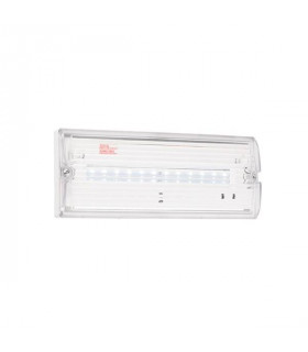 Integrated LED 1 Light Outdoor Wall Light Prismatic, Gloss White IP65