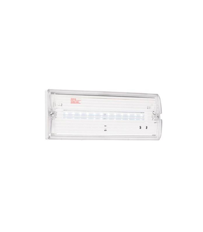 Integrated LED 1 Light Outdoor Wall Light Prismatic, Gloss White IP65