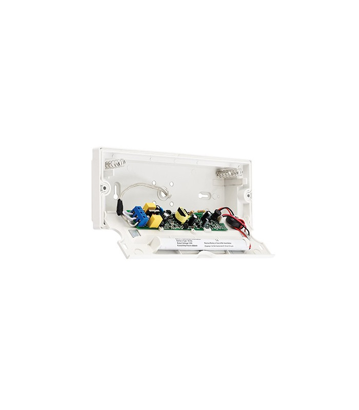 Integrated LED 1 Light Outdoor Wall Light Prismatic, Gloss White IP65