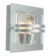 1 Light Outdoor Frosted Wall Light Galvanised IP65, E27