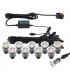 Integrated LED 10 Light Outdoor Recessed Light Kit Polished Stainless Steel, Clear IP67