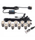 Integrated LED 10 Light Outdoor Recessed Light Kit Polished Stainless Steel, Clear IP67