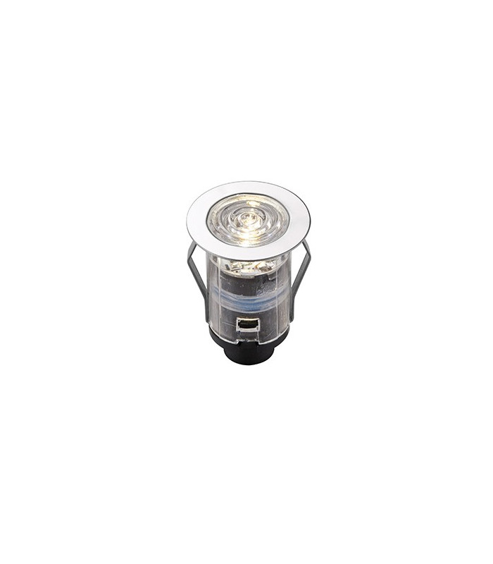 Integrated LED 10 Light Outdoor Recessed Light Kit Polished Stainless Steel, Clear IP67