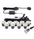 Integrated LED 10 Light Outdoor Recessed Light Kit Polished Stainless Steel, Clear IP67