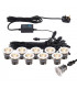 Integrated LED 10 Light Outdoor Recessed Light Kit Polished Stainless Steel, Clear IP67