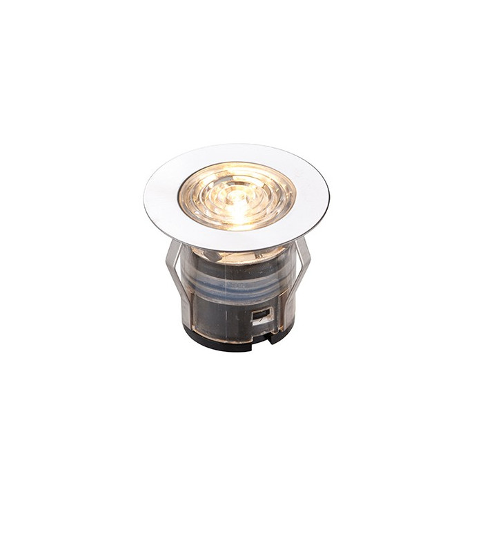 Integrated LED 10 Light Outdoor Recessed Light Kit Polished Stainless Steel, Clear IP67