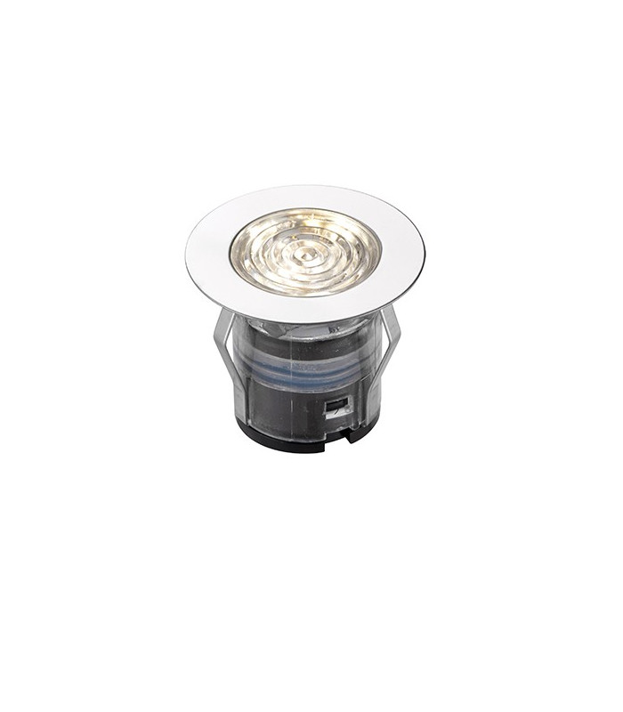 Integrated LED 10 Light Outdoor Recessed Light Kit Polished Stainless Steel, Clear IP67