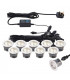 Integrated LED 10 Light Outdoor Recessed Light Kit Polished Stainless Steel, Clear IP67