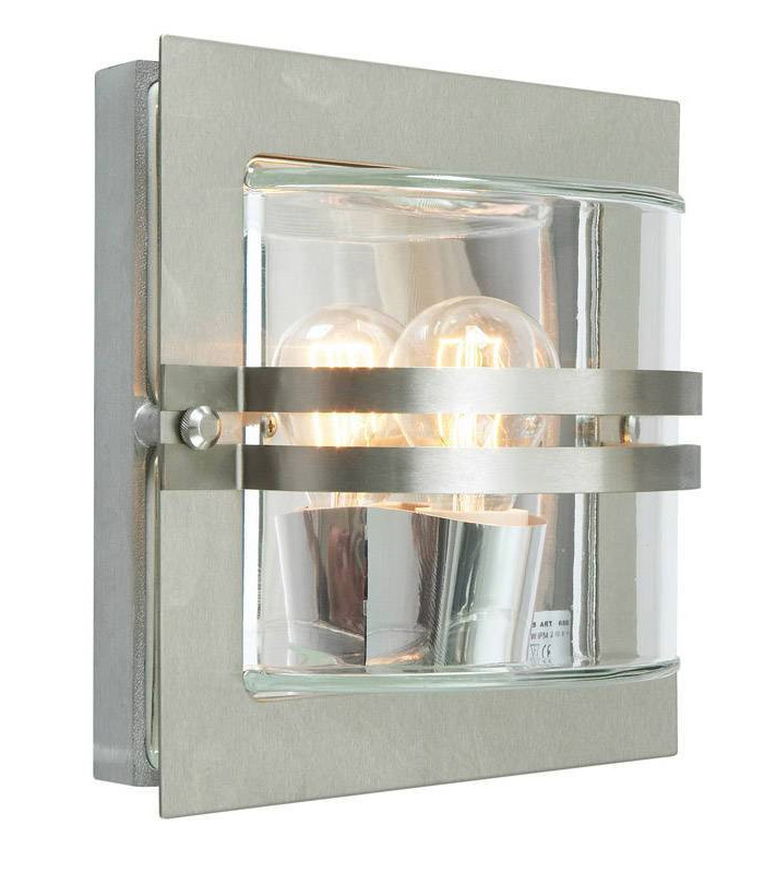 1 Light Outdoor Wall Light Stainless Steel IP65, E27