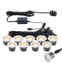Integrated LED 10 Light Outdoor Recessed Light Kit Polished Stainless Steel, Clear IP67