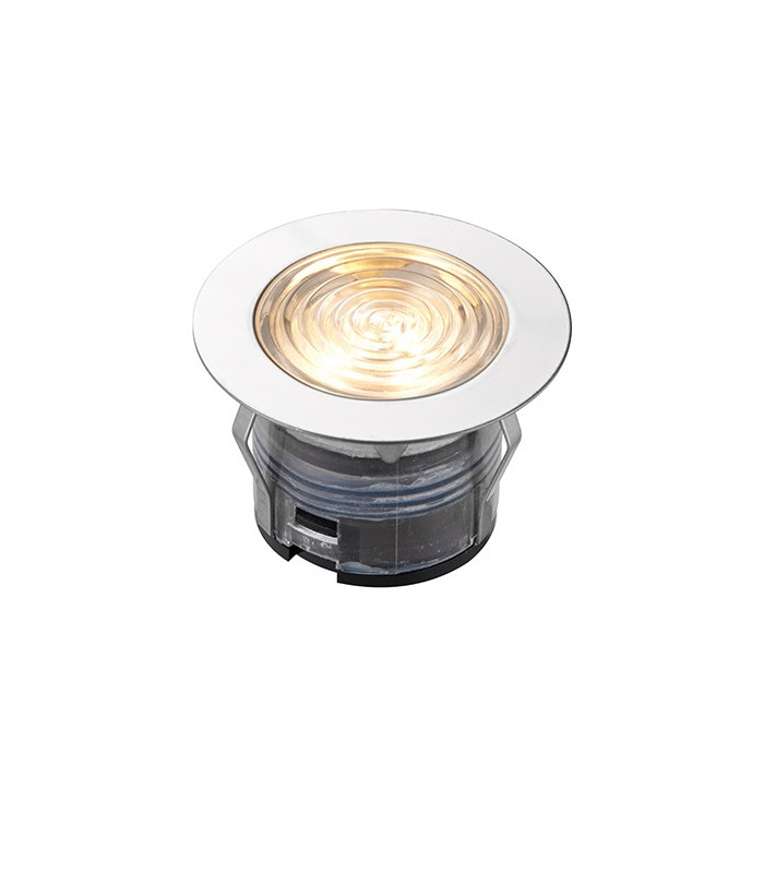 Integrated LED 10 Light Outdoor Recessed Light Kit Polished Stainless Steel, Clear IP67