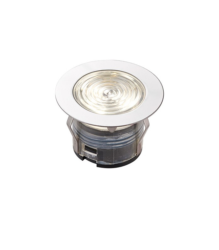 Integrated LED 10 Light Outdoor Recessed Light Kit Polished Stainless Steel, Clear IP67