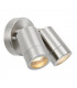 2 Light Outdoor Coastal Spotlight Marine Grade Brushed Stainless Steel, Glass IP65, GU10