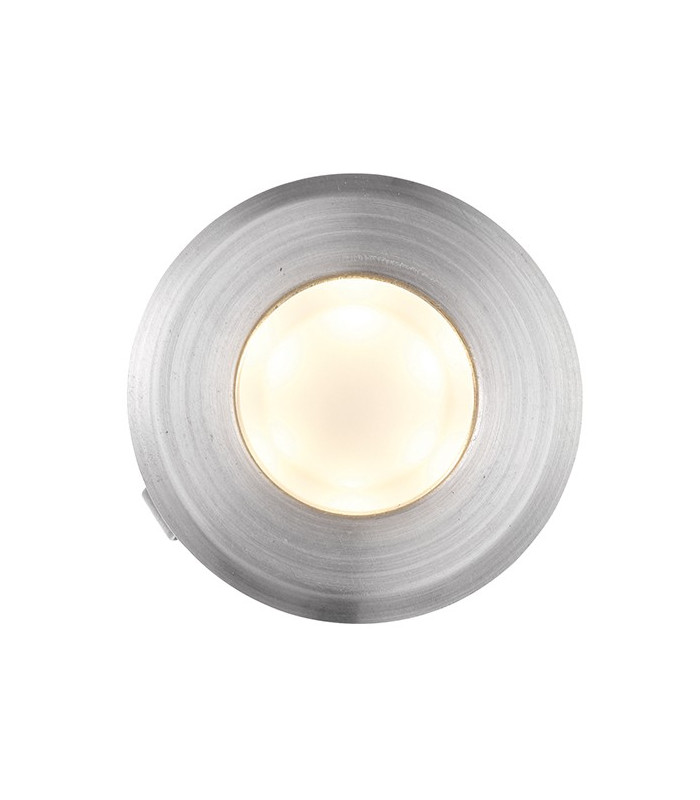 Integrated LED Outdoor Coastal Recessed Light Marine Grade Brushed Stainless Steel, Frosted IP67
