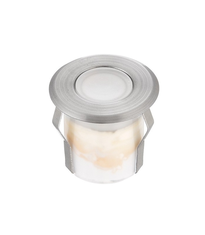 Integrated LED Outdoor Coastal Recessed Light Marine Grade Brushed Stainless Steel, Frosted IP67