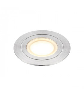 Integrated LED Outdoor Coastal Recessed Light Marine Grade Brushed Stainless Steel, Frosted IP67