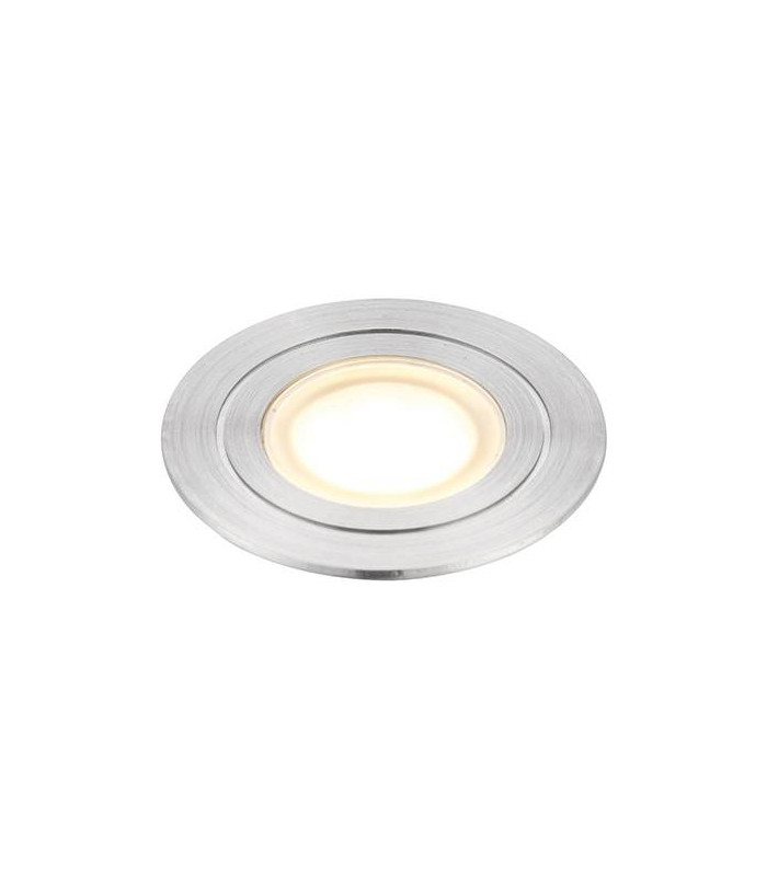 Integrated LED Outdoor Coastal Recessed Light Marine Grade Brushed Stainless Steel, Frosted IP67