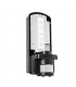 Integrated LED PIR 1 Light Outdoor Wall Light Frosted, Black IP44