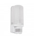 Integrated LED PIR 1 Light Outdoor Wall Light Frosted, Gloss White IP44