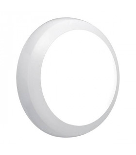 Integrated LED Microwave Outdoor Flush Light Gloss White, Opal IP65