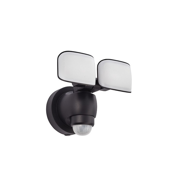 Integrated LED Outdoor Wall Light Black Abs Plastic, Frosted IP44