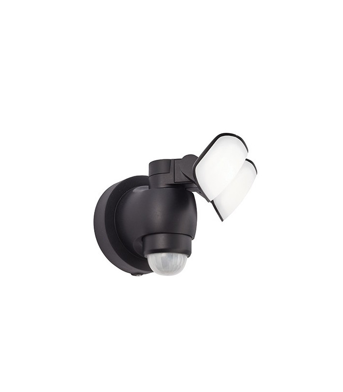 Integrated LED Outdoor Wall Light Black Abs Plastic, Frosted IP44