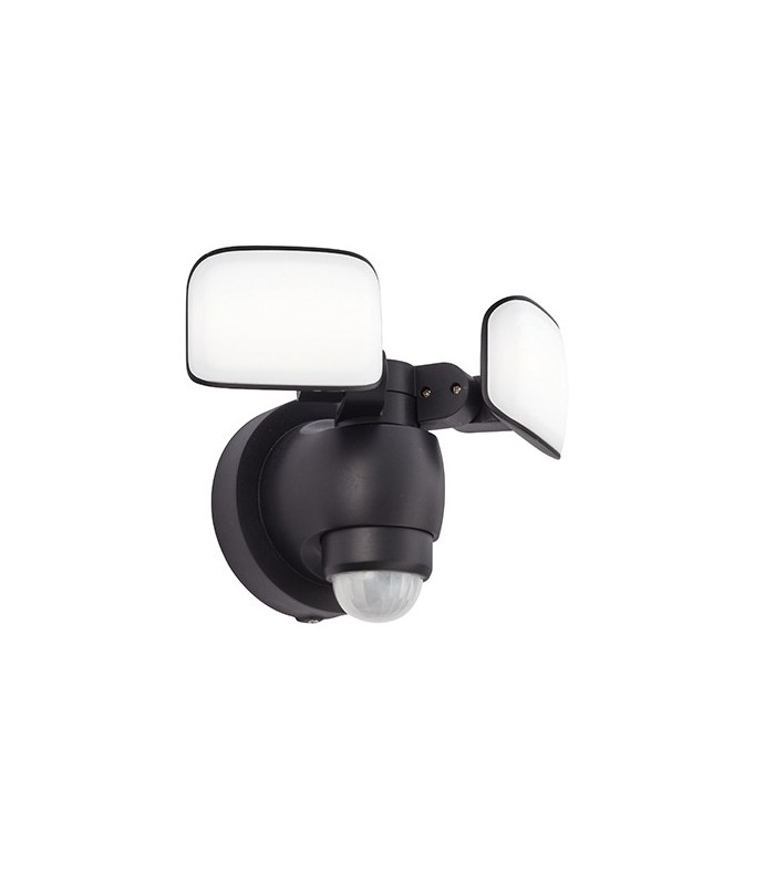 Integrated LED Outdoor Wall Light Black Abs Plastic, Frosted IP44