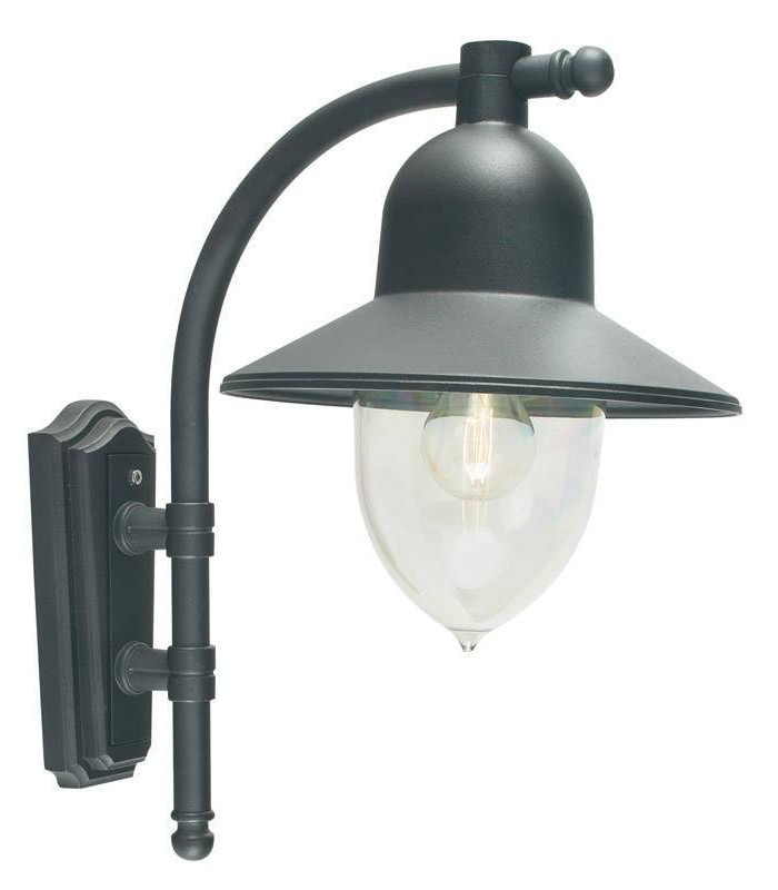 1 Light Outdoor Fisherman Dome Wall Lantern Light Black IP54, E27