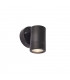 1 Light Outdoor Wall Light Matt Black, Glass IP44, GU10